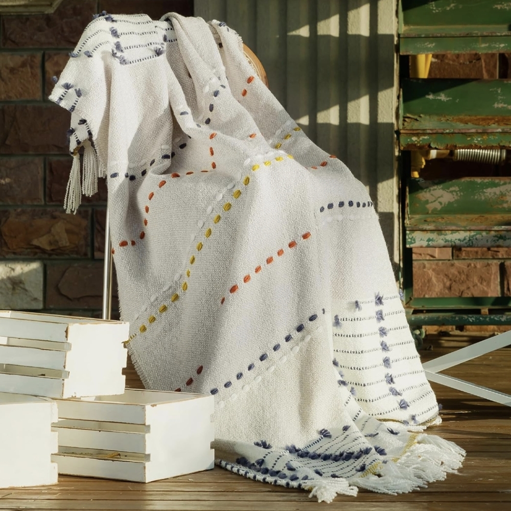 Handmade Bohemian throw blanket